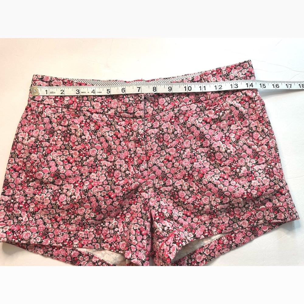 J.Crew Liberty Art Fabrics Floral Shorts Women's Size 0 Pink Cotton Tailored - Picture 6 of 9
